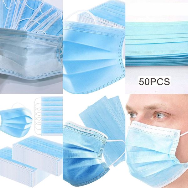 

face thick 3-layer masks with earloops disposable for salon home use comfortable mask super fast delivery 44outlet7yml