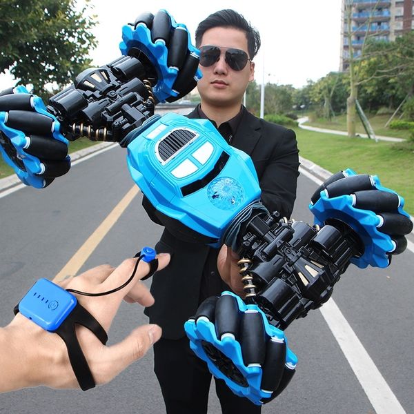 

rc car 4wd radio control stunt car gesture induction twisting off-road vehicle light music drift toy high speed climbing rc car y200413