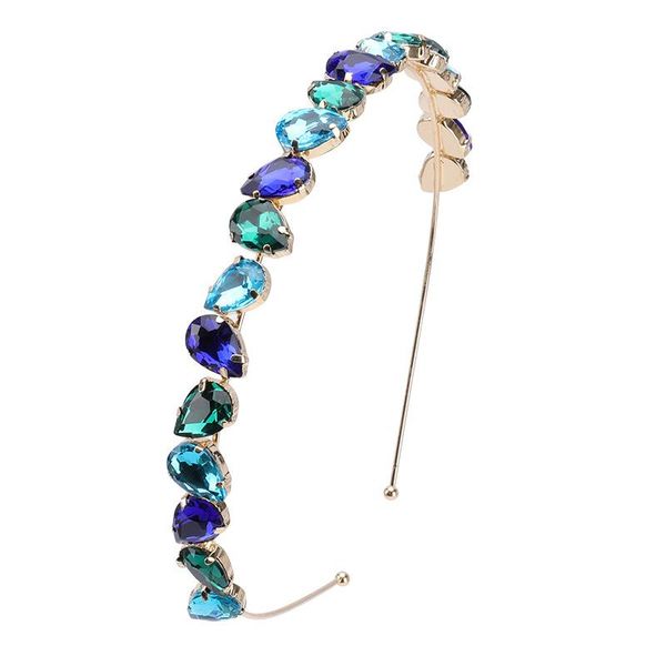 

gemstone hair band water female headband girls crystal rhinestone hair bands flower printing women head band accessories