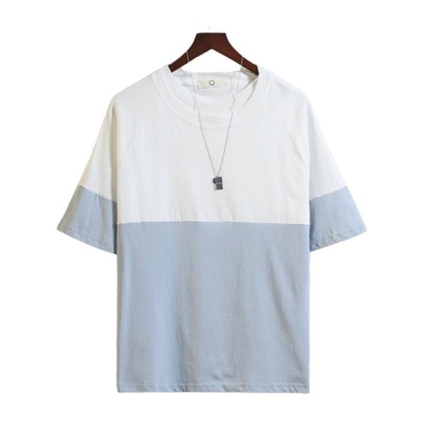 

2021 summer new japanese five sleeve loose color t-shirt men's casual fashion all-around handsome short sleeve t-shirt, White;black