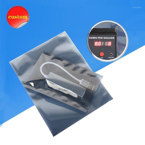 

esd anti-static shielding print flat open pocket electronic supplies hard disk optical drive protection plastic packing bag1