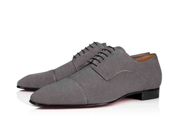 

men's flat dress shoes red bottom loafers low heels daviol flat suede leather derbys shoes business wedding dress shoes men oxfords, Black