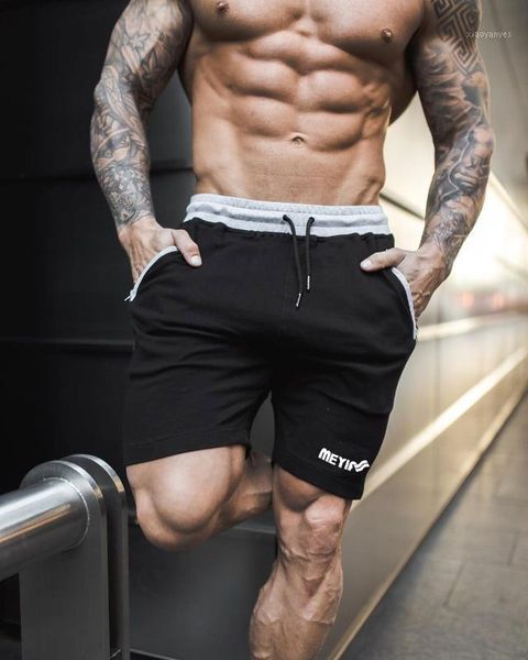 

running shorts muscle fitness brothers summer style casual sports pants men's training breathable loose-fit shorts1, Black;blue