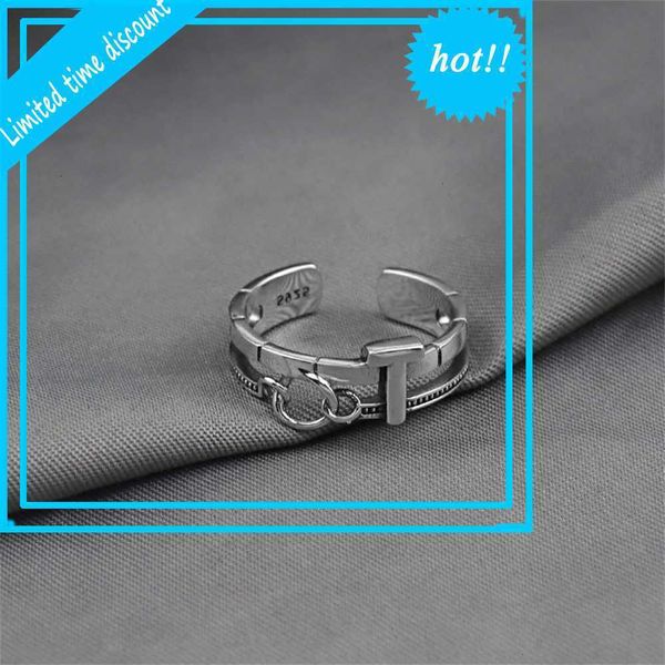 

fashion korean new trend creative temperament female thai silver ring niche accessories, Golden;silver