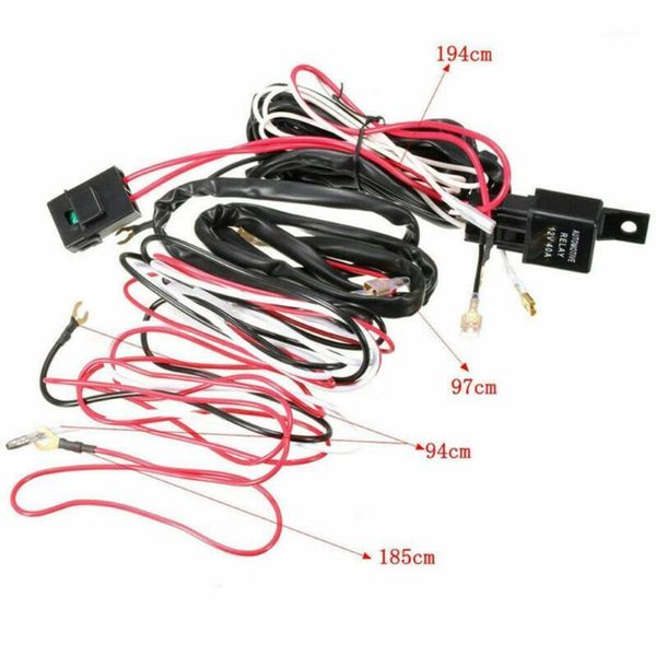 

universal blue led fog light driving lamp wiring harness fuse switch 12v 40a controller wiring harness kit1