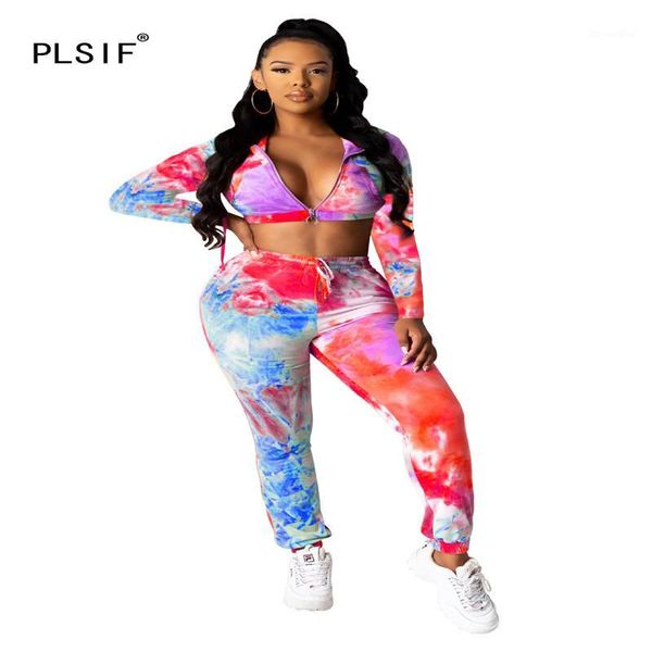 

deep v neck long sleeve printing crop and tight pants 2 pieces set tight club party lady fashion tracksuits1, Gray