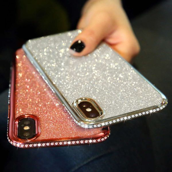 

3ew2q8a girl's bling diamond case for xiaomi redmi 9s 8t note 8 9 pro max note8t soft silicone glitter tpu cover