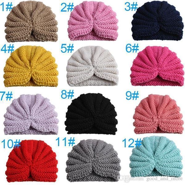 

fashion 12 baby solid color new autumn and hats newborn children wool knitted warm caps hat winter