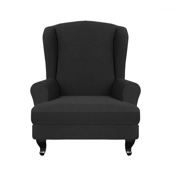 

chair covers sloping arm king back cover high elastic soft wingback non-slip solid color stretch protector c441