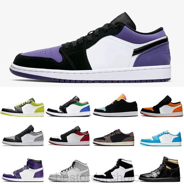 

2020 new arrival low og jumpman 1 1s women mens basketballs shoes designer travis scotts unc paris black toe chicago trainers sports gbb8