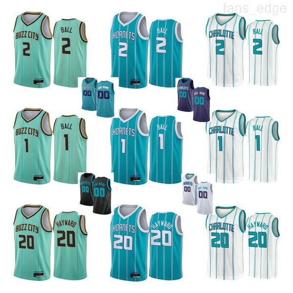 

2020 2021 new mens 2 lamelo ball gordon 20 hayward 22 vernon carey jr. 20 grant riller basketball jerseys teal white purple, Black;red