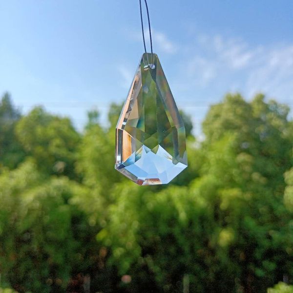 

50mm double layer pear shape clear crystals pendants suncatcher chandelier crystals beads accessories diy home decor ornament h bbymcs