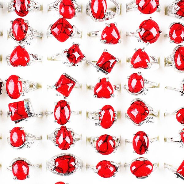 

factorynbmimixed wholesale ladies bulk styles lots red 100factory color women's turquoise stone metal alloy jewelry rings brand new, Golden;silver