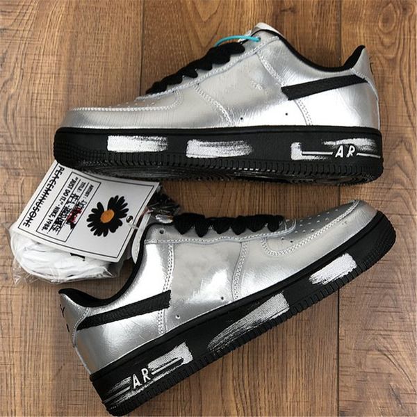 

peaceminusone skateboard x 1 low a f 1 forces white sliver daisy 07 sports sneakers 2.0 university g-dragon designer platform shoes, White;red