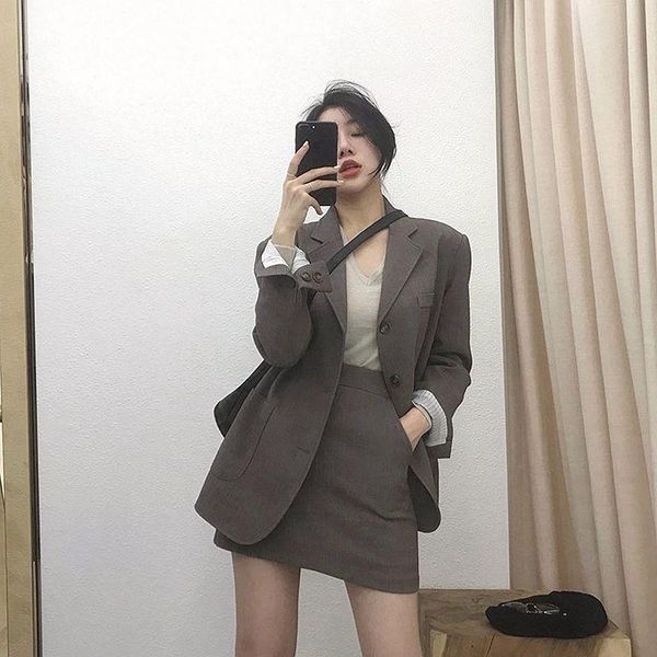 

two piece dress early autumn royal fried street professional model light mature korean version of the suit two-piece girl, White