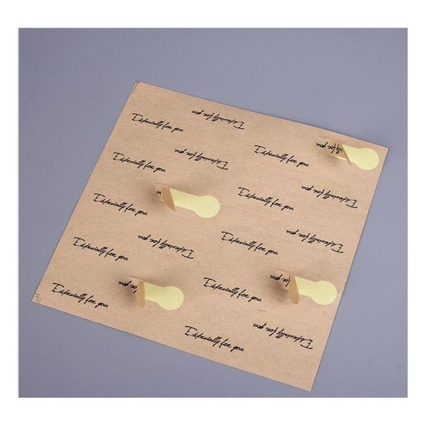 

100pcs long kraft paper label sticker restro brwon especially for you kraft paper sealing sticker gift box decoration f bbyesd