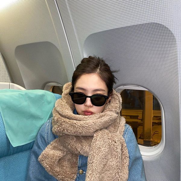 

jennie's same gm xiao zhanchao cool lang sunglasses female face ins box male uv protection