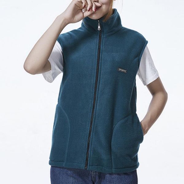 

fleece women vests autumn korean plus size sleeveless jackets coat ladies fashion zipper casual warm waistcoat female, Black;white
