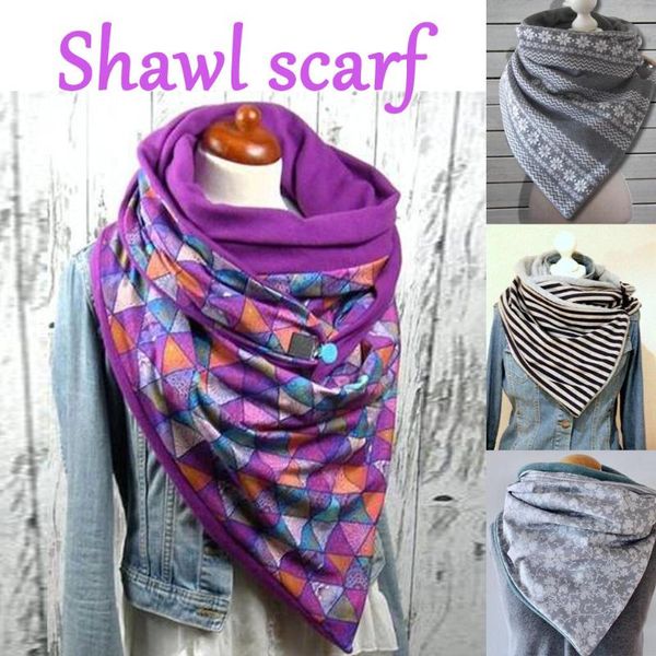 

fashion ethnic scarf women 2020 women printing scarf shawls stripe floral print stoles bandana kerchief scarves, Blue;gray