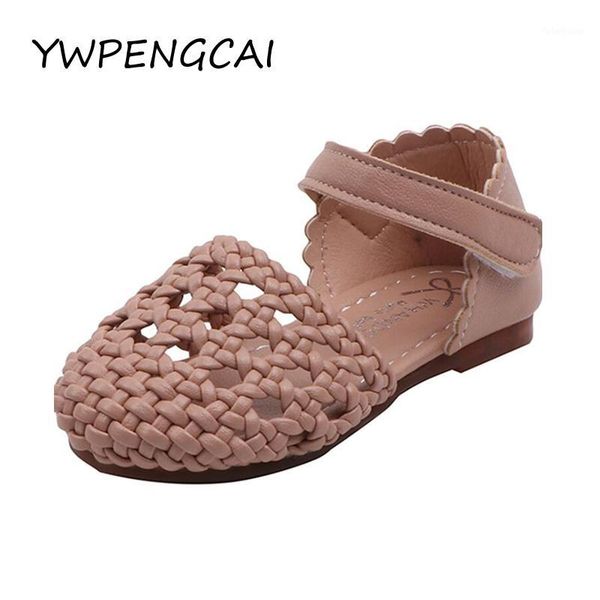 

size 21-30 toddler girl sandals cut-outs knitted girls summer shoes closed toed girls cute sweet sandals1, Black;red