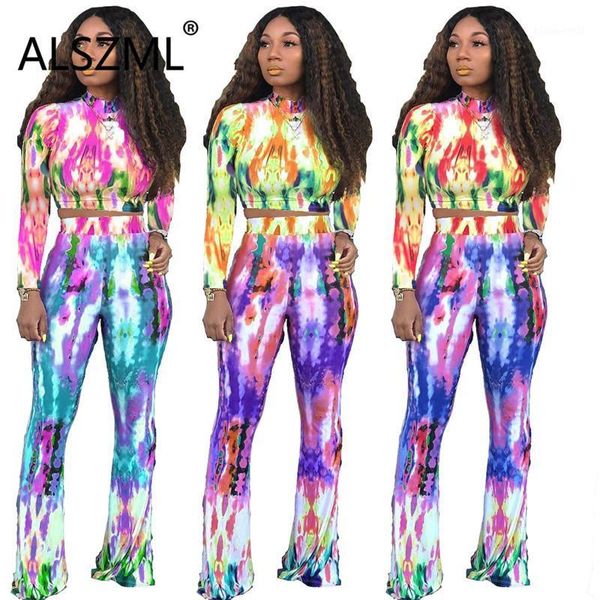

women's tracksuits young party lady fashion o neck long sleeve cool print crop and leggings 2 pieces set high street tracksuits1, Gray