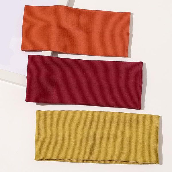 

solid color women headband sport yoga sweatband ribbed knitted headwrap bandage men hip hop hairband headband hair accessories q bbyuek