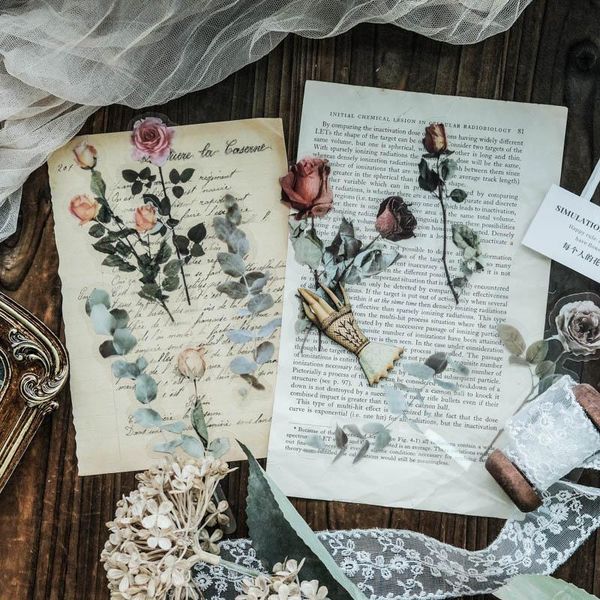 

tianzi 6 дизайн сухих цветов серия наклейка декоративного коллаж скрапбукинг альбом back to school stationery наклейка эстетической wmtwer