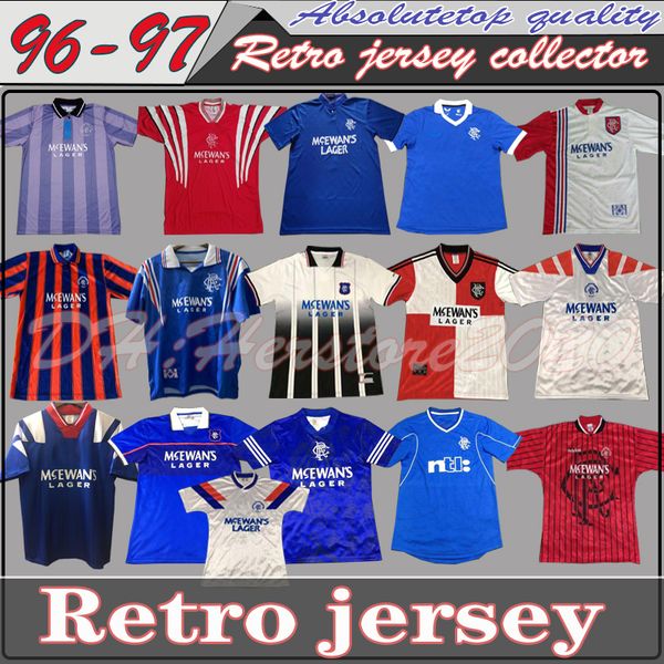 

87 90 92 94 96 97 99 01 глазго рейнджерс ретро футбол футбол джорки blue away белый gascoigne laudrup футбольные рубашки маккоист футбольные, Black;yellow