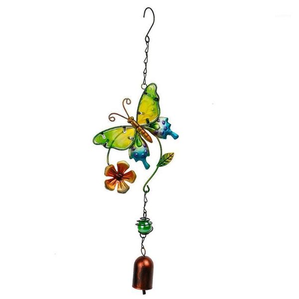 

h&d colorful butterfly wind chime outdoor ornament 16.9 inch beautiful music windchimes with bell for garden,patio,balcony decor1