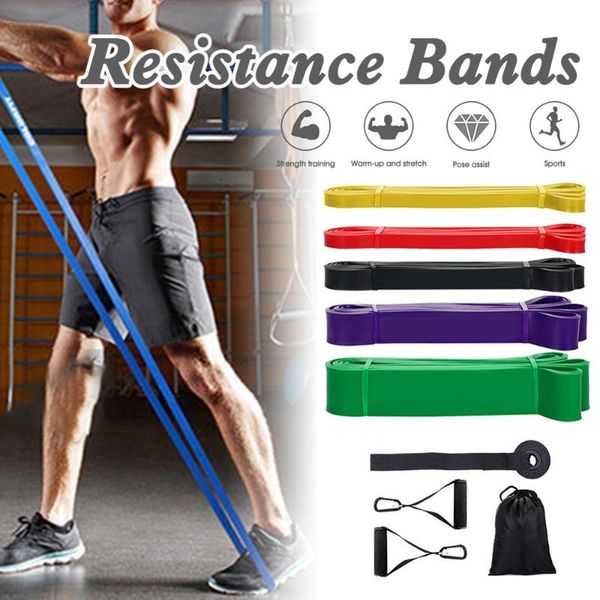 

resistance bands workout exercise elastic band fitness squat with door anchor ankle straps gym home equipment