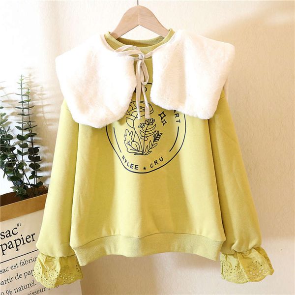 

hallucination girls' thickened sweater 2020 winter fashion wtern sle shawl children's double layer plush bottom coat, Black