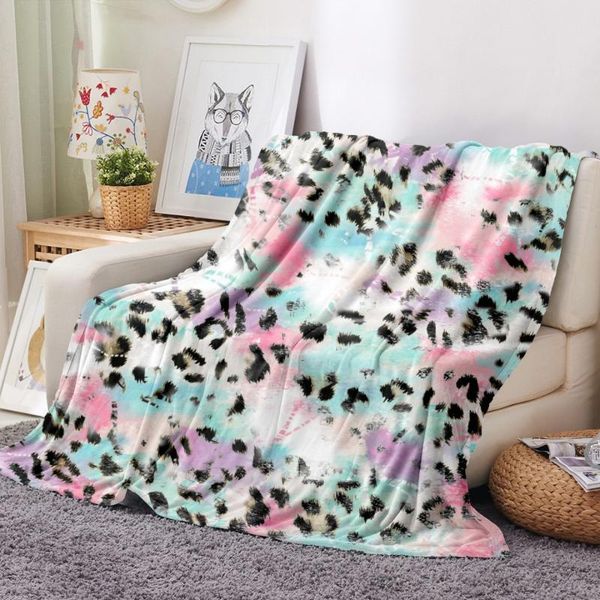 

blankets drop soft warm blanket travel sofa leopard print fleece for bed flannel girls boys bedspread