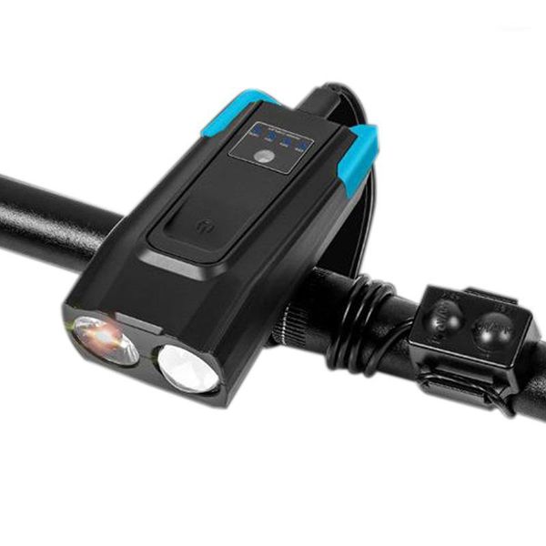 

bike lights bicycle light farol lighting front lamp usb 4000mah for cycling blue1