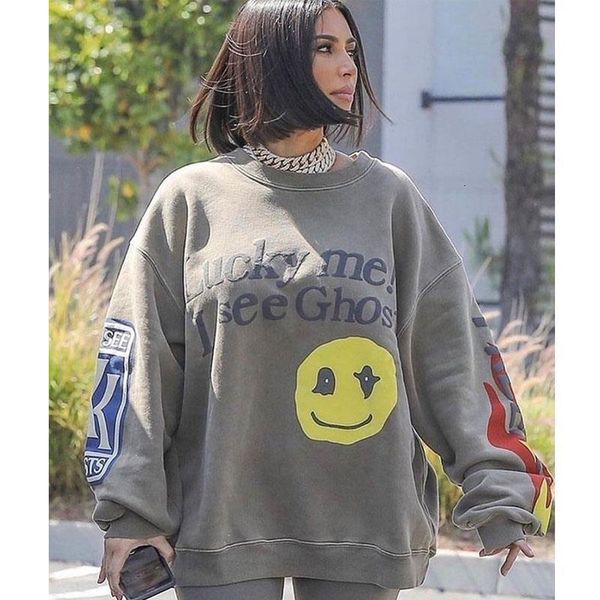 

kanye west sweatshirt kids see ghost fleece men women pullover sweatshits fashion casual winter kanye west sweatshirt, Black
