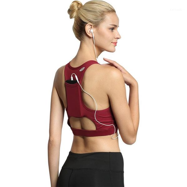 

gym clothing nclagen summer sports bra with pockets running high impact support crop women underwear push up brassiere sport femme1, White;black