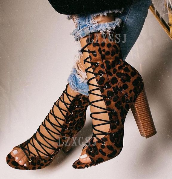 

sandals 2021 summer wind strap snake print heel women's sandal, Black