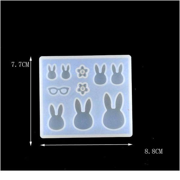 

rabbit glass flower pyramid cat head liquid sile mold diy resin lanugo mold resin molds for jewelry pendant jllxah, Black