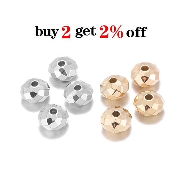 

100pcs lot kc rhodium bulk wheel round ccb plastic beads loose spacer bead for diy jewelry makings bracelet necklace supplies h jllkjk