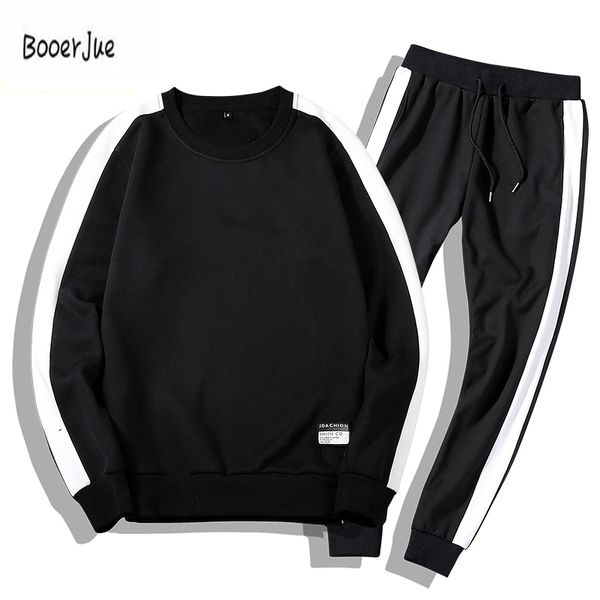 Trainingsanzüge Männer 2PC Outwear Sportsuit Sets Männliche Sweatshirts Männer Set Kleidung + Hosen Hoodies Plus Größe Moleton Masculino Mäntel 201202