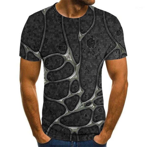 

men's t-shirts 2021 summer men's t-shirt fun casual fashion 3d printing short sleeve, White;black