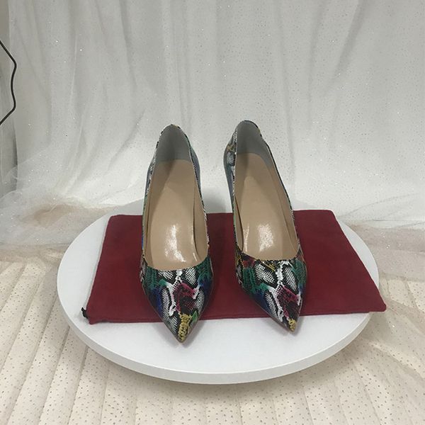

2021 europe and the united states new serpenine pointed a high-heeled female temperament one hundred unique shoes. yprx, Black