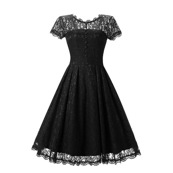 

2021 summer vintage pin up dress with sheer mesh cape club dress vestidos black purple a line swing dresses, Black;gray