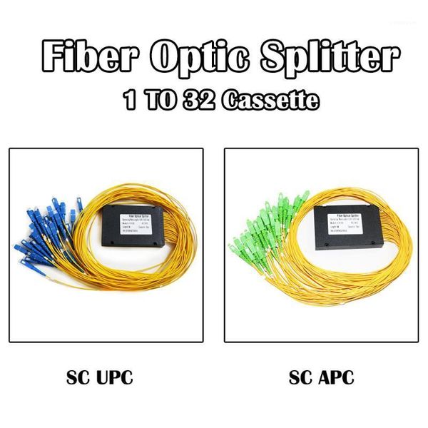 

fiber optic equipment 2 pieces ftth 1 to 32 sc apc / upc plc splitter sm single mode cassete type ethernet networking1