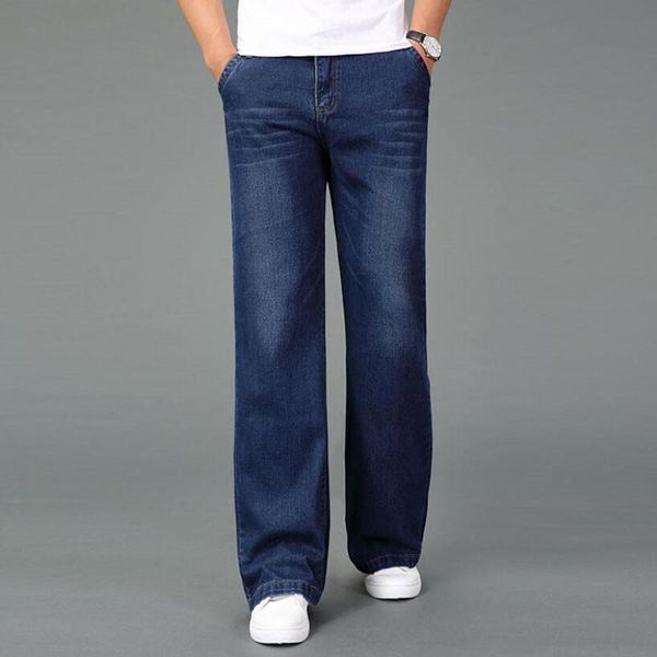 

men's jeans pantalones vaqueros para hombre primavera y verano 2021 nuevos elÃ¡sticos de mezclilla azul oscuro talla 26-3, Blue