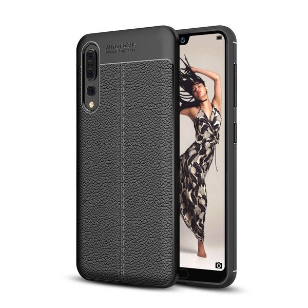 

for huawei p20 pro litchi texture soft tpu protective back cover case