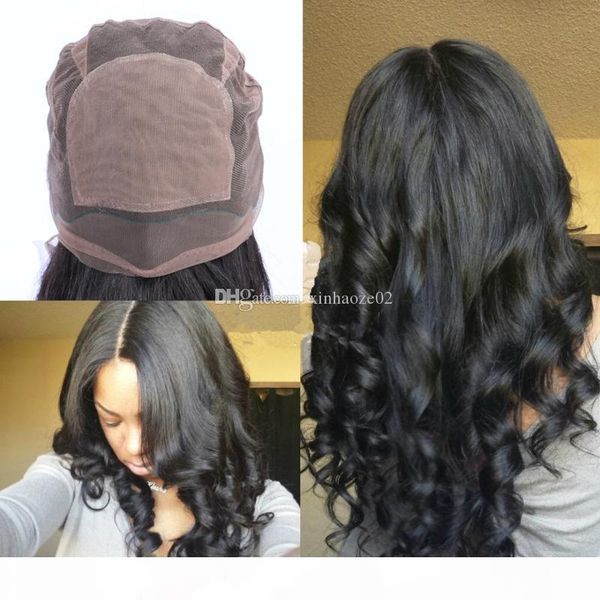 

lace front human hair wigs unprocessed loose wave brazilian virgin hair glueless full lace human hair wigs for black women, Black;brown
