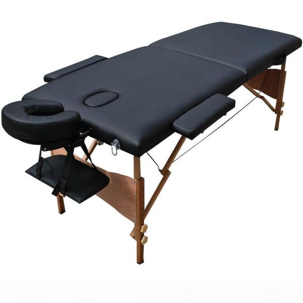 

portable folding massage bed with carring bag professional adjustable spa therapy tattoo beauty salon massage table bed