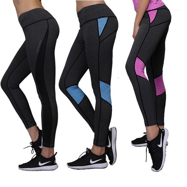 

yoga outfits women high waist pants gym workout fitness leggings compression running tights jogging sport leggings1, White;red