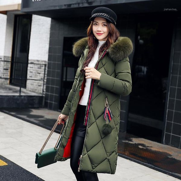 

women down coat 2020 new women jacket coat fashion winter jackets long down jacket plus size hooded casual cotton outwear1, Black