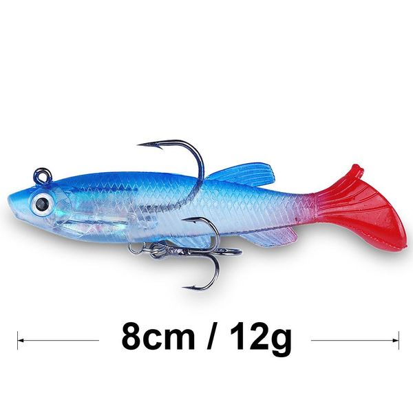 

qxo fishing lure 12g 8cm soft wobbler silicone bait sea lead fishing streamer trout soft lures for fishing wmtsgb xhlove